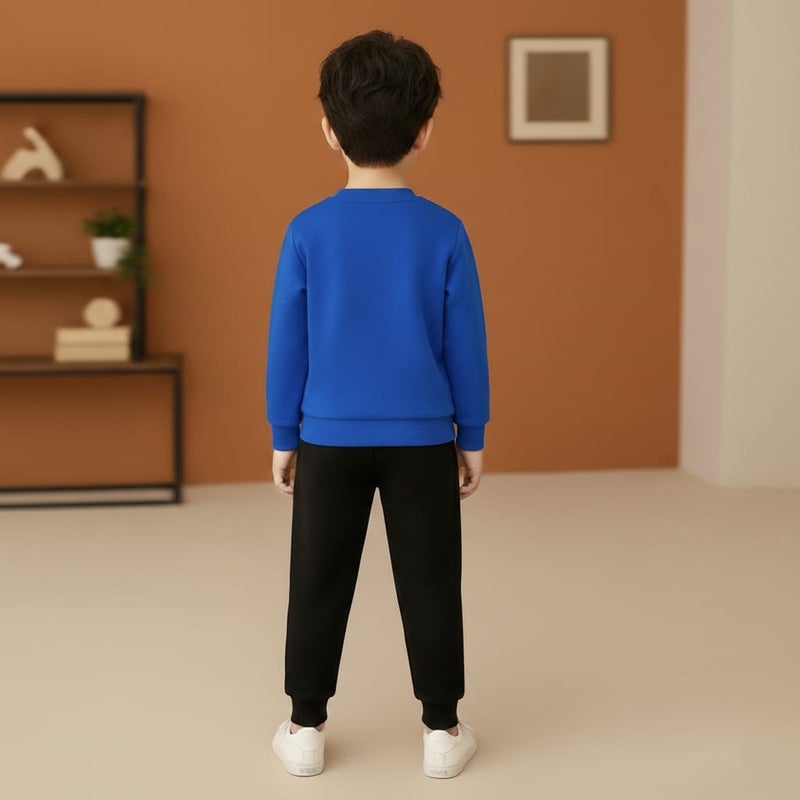 Viel Innate بدلة رياضية أنيقة باللون الأزرق الملكي للأولاد - Image 3